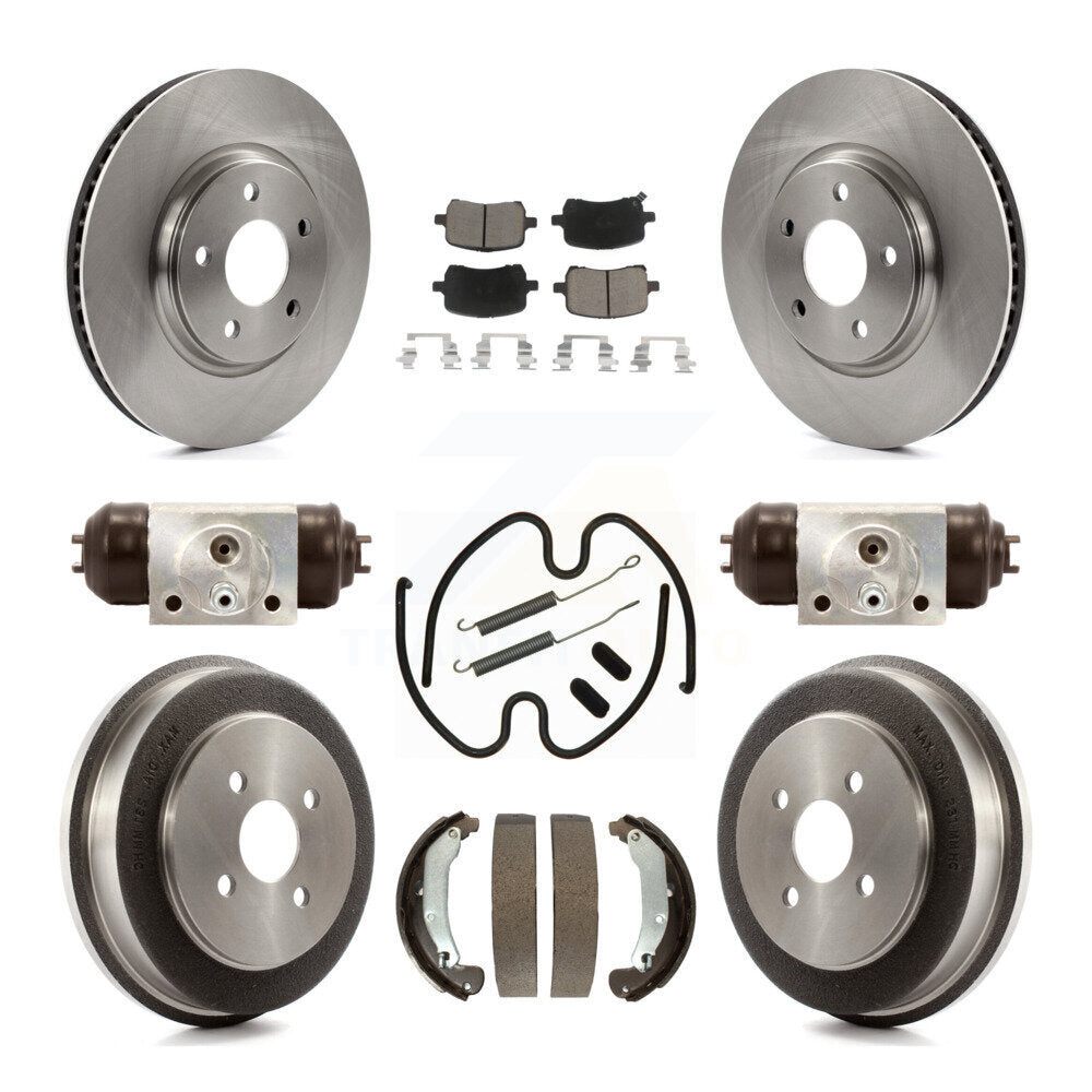 Rotors de frein à disque avant et arrière, plaquettes en céramique et Kit de tambour (9 pièces) pour Pontiac Pursui