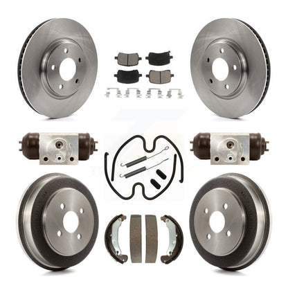Rotors de frein à disque avant et arrière, plaquettes en céramique et Kit de tambour (9 pièces) pour Pontiac Pursui