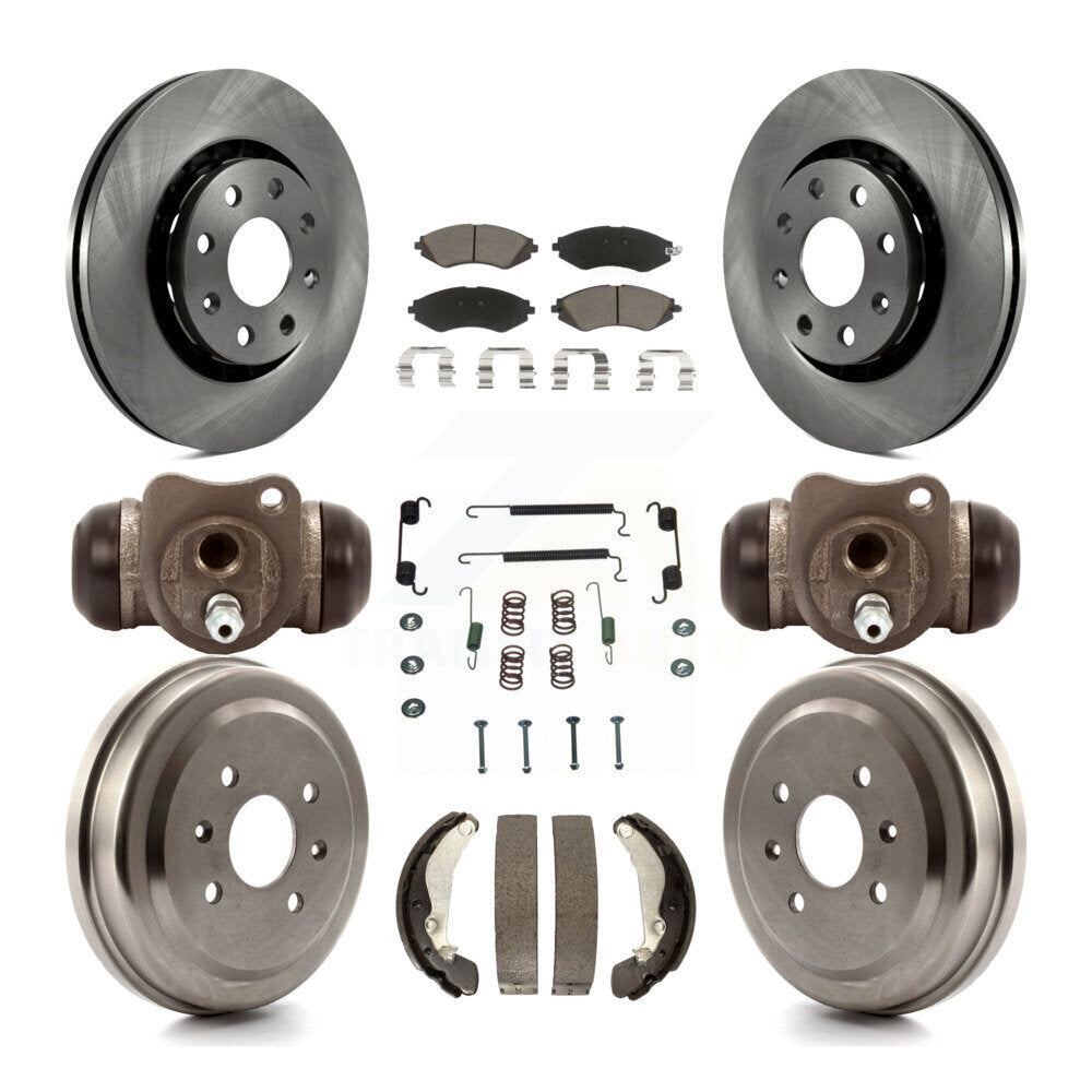 Kit de tambour de plaquettes en céramique de Rotors de frein avant et arrière (9 pièces) pour Chevrolet Aveo Pontiac G