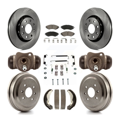 Kit de tambour de plaquettes en céramique de Rotors de frein avant et arrière (9 pièces) pour Chevrolet Aveo Pontiac G