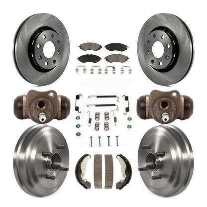 Kit de tambour de plaquettes en céramique de Rotors de frein avant et arrière (9 pièces) pour Chevrolet Aveo Pontiac G