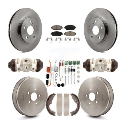 Kit de plaquettes et de tambours en céramique pour rotors de frein avant et arrière (9 pièces) pour Toyota Sienn 2004-2010
