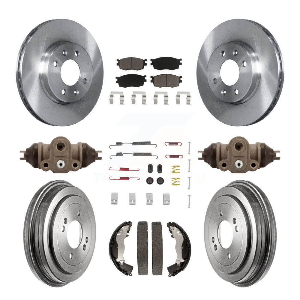 Kit de plaquettes et de tambour en céramique, Rotor de frein avant et arrière (9 pièces) pour Hyundai Accent Kia Ri