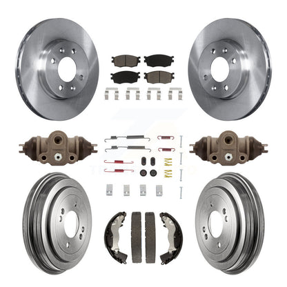 Kit de plaquettes et de tambour en céramique, Rotor de frein avant et arrière (9 pièces) pour Hyundai Accent Kia Ri