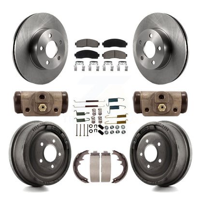 Rotors de frein avant et arrière, Kit de tampons et de tambour en céramique (9 pièces) pour Ford Ranger Mazda B400