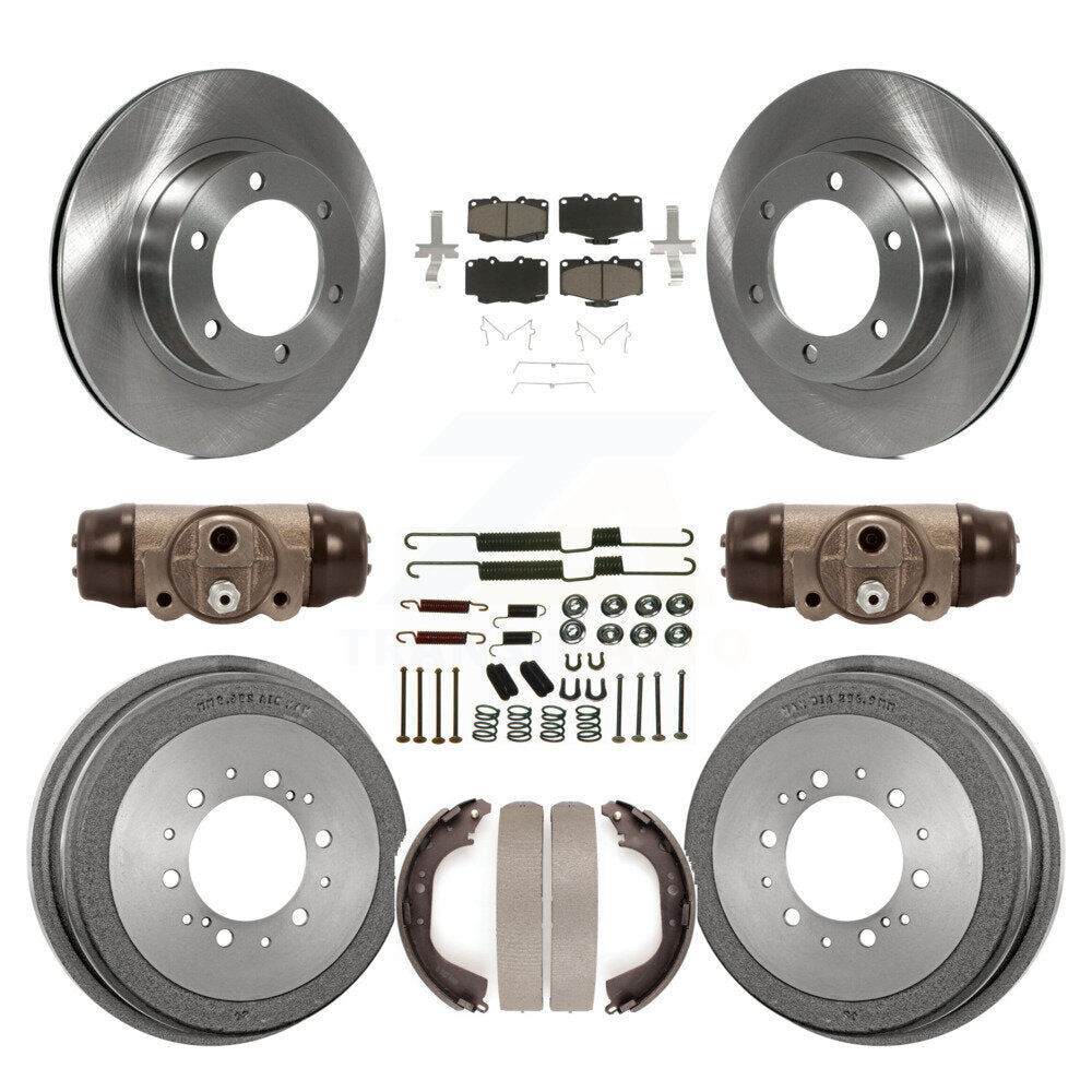 Rotors de frein à disque avant et arrière, plaquettes en céramique et Kit de tambour (9 pièces) pour Toyota 4Runner