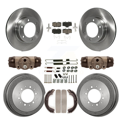 Rotors de frein à disque avant et arrière, plaquettes en céramique et Kit de tambour (9 pièces) pour Toyota 4Runner