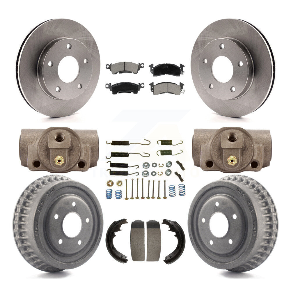 Rotors de frein à disque avant et arrière, plaquettes en céramique et Kit de tambour (9 pièces) pour GMC Jimmy