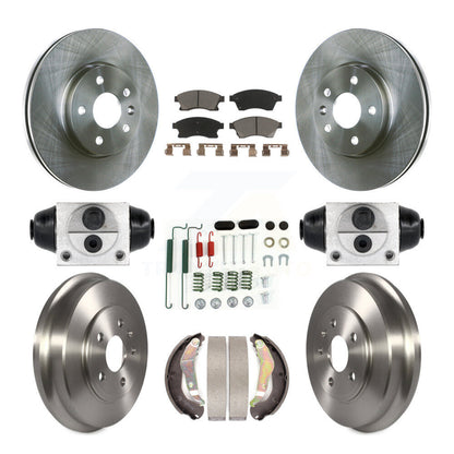 Rotors de frein à disque avant et arrière, plaquettes en céramique et Kit de tambour (9 pièces) pour Chevrolet Soni