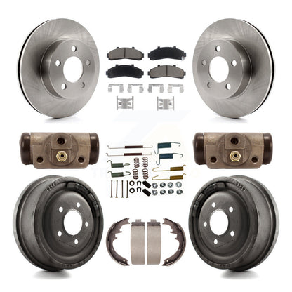 Rotors de frein avant et arrière, Kit de tampons et de tambour en céramique (9 pièces) pour Ford Ranger Mazda B400