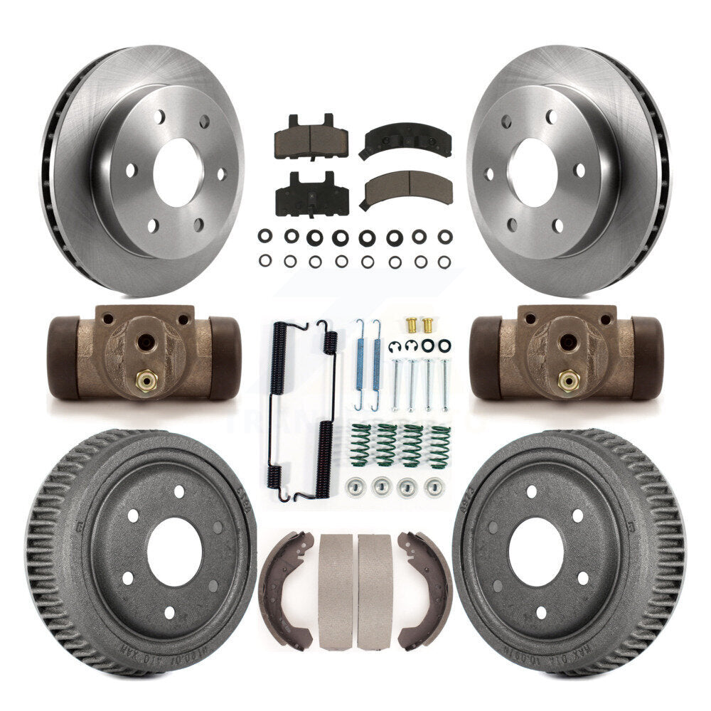 Rotors de frein à disque avant et arrière, plaquettes en céramique et Kit de tambour (9 pièces) pour Chevrolet K150