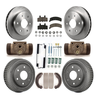 Rotors de frein à disque avant et arrière, plaquettes en céramique et Kit de tambour (9 pièces) pour Chevrolet K150