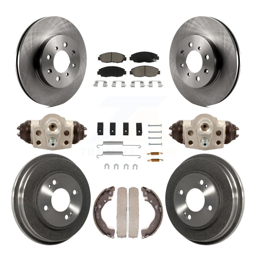 Rotors de frein à disque avant et arrière, plaquettes en céramique et Kit de tambour (9 pièces) pour Honda Insight