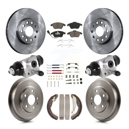 Rotors de frein à disque avant et arrière, tampons en céramique et Kit de tambour (9 pièces) pour Volkswagen Jett