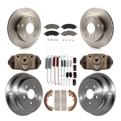 Rotors de frein avant et arrière, Kit de tampons et de tambour en céramique (9 pièces) pour Dakota Dodge Ram Raide