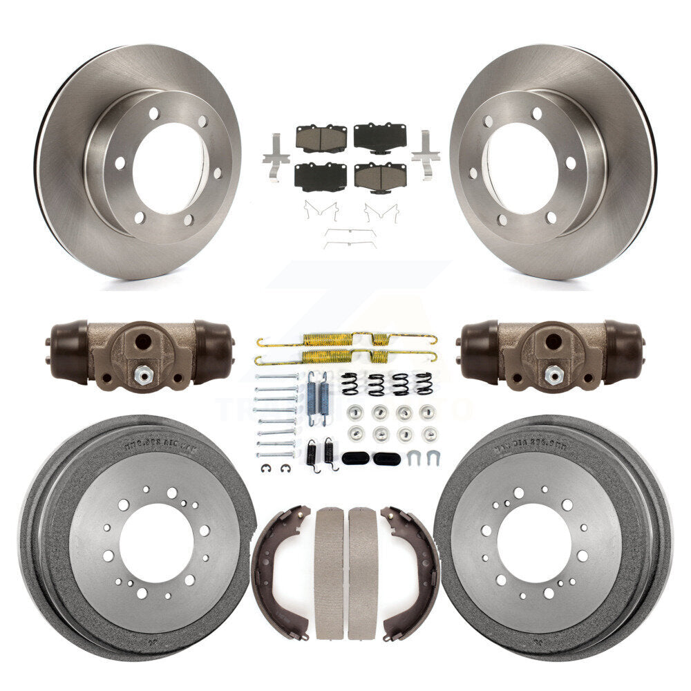 Rotors de frein à disque avant et arrière, plaquettes en céramique et Kit de tambour (9 pièces) pour Toyota Tacoma