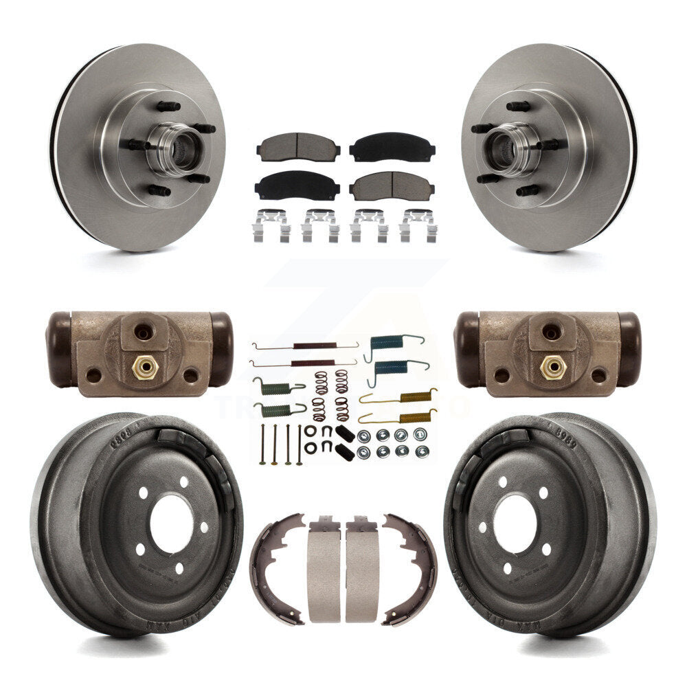 Kit de tambours à plaquettes en céramique pour rotors de frein avant et arrière (9 pièces) pour Ford Ranger RW 2006-2009