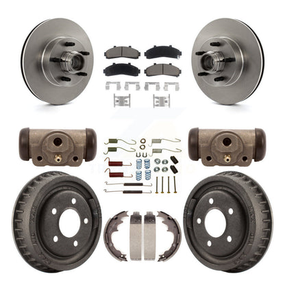 Rotors de frein à disque avant et arrière, plaquettes en céramique et Kit de tambour (9 pièces) pour Ford Ranger