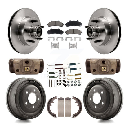 Rotors de frein avant et arrière, Kit de tampons et de tambour en céramique (9 pièces) pour Ford Ranger Mazda B400