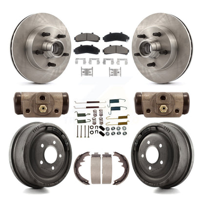 Rotors de frein à disque avant et arrière, plaquettes en céramique et Kit de tambour (9 pièces) pour Mazda B4000
