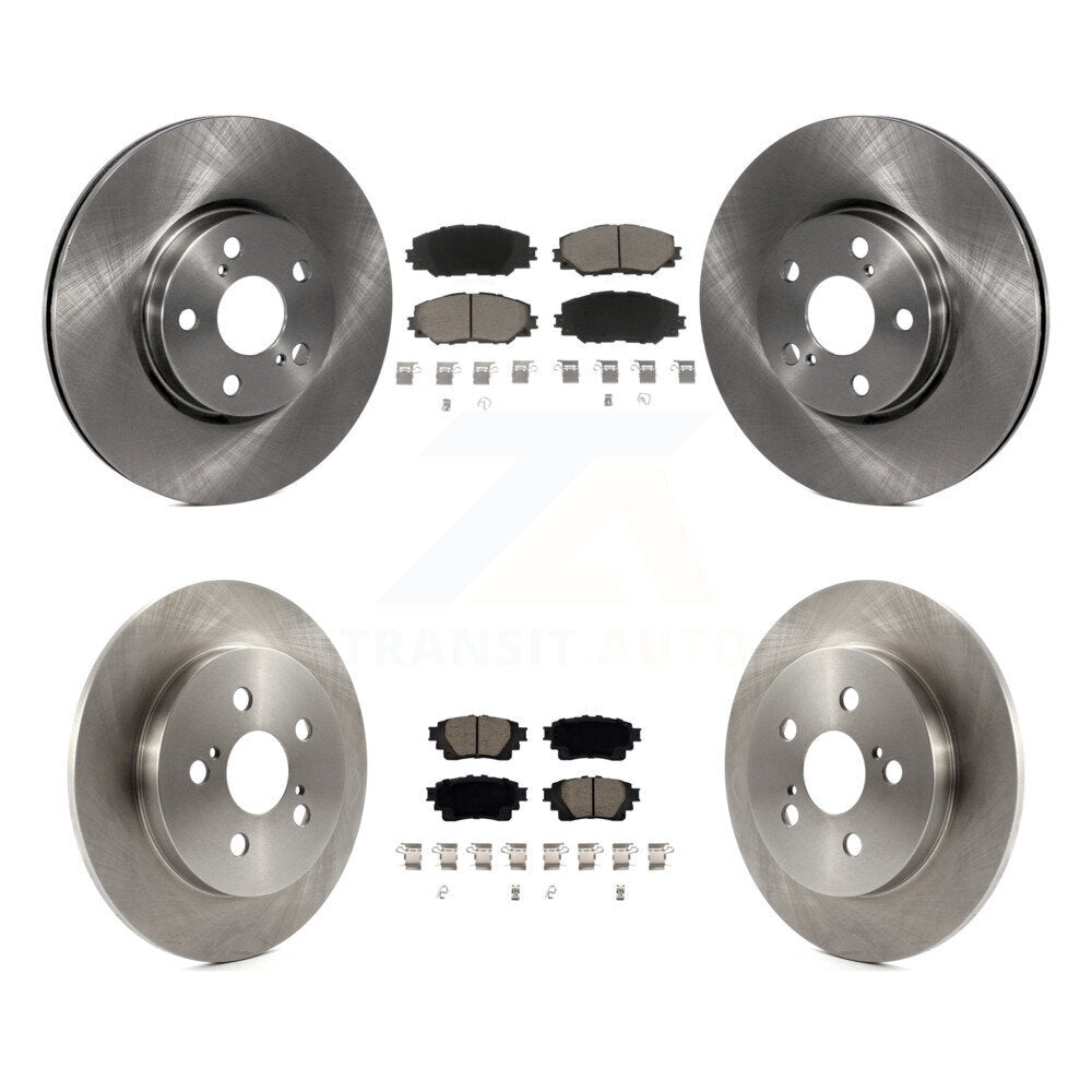 Kit de rotors de frein à disque avant et arrière et plaquettes en céramique pour Toyota Corolla 2019 1,8 l