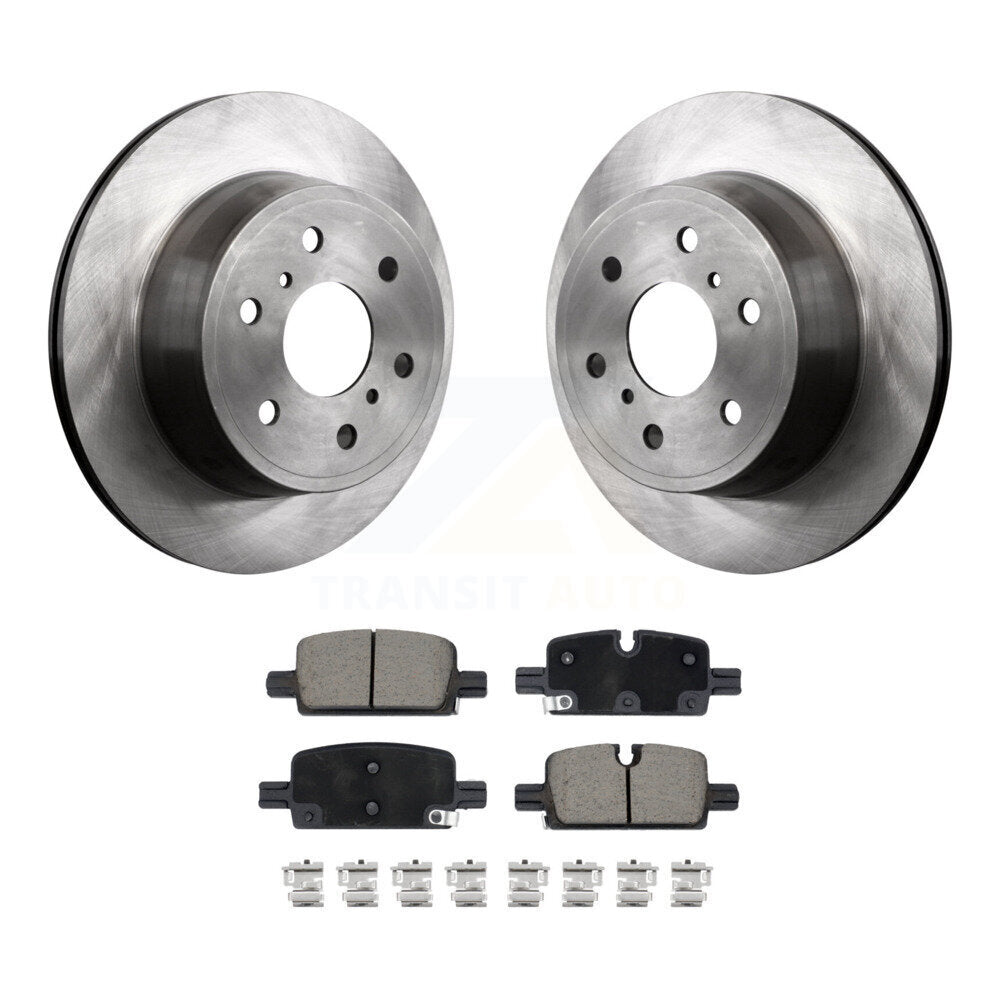 Kit de rotor de frein arrière et de plaquettes en céramique pour GMC Sierra 1500 avec stationnement manuel