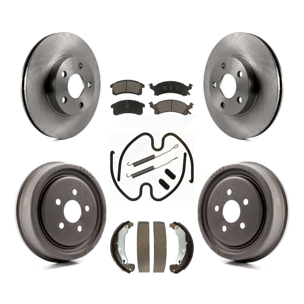 Kit de tambour de plaquettes en céramique de rotors de frein avant et arrière (7 pièces) pour Pontiac Sunfire Chevrole
