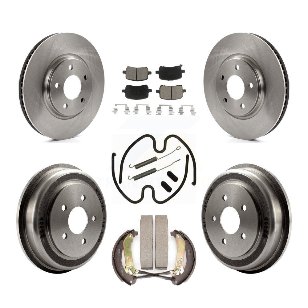 Rotors de frein à disque avant et arrière, tampons en céramique et Kit de tambour (7 pièces) pour Chevrolet Malib