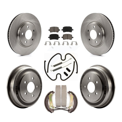 Rotors de frein à disque avant et arrière, tampons en céramique et Kit de tambour (7 pièces) pour Chevrolet Malib