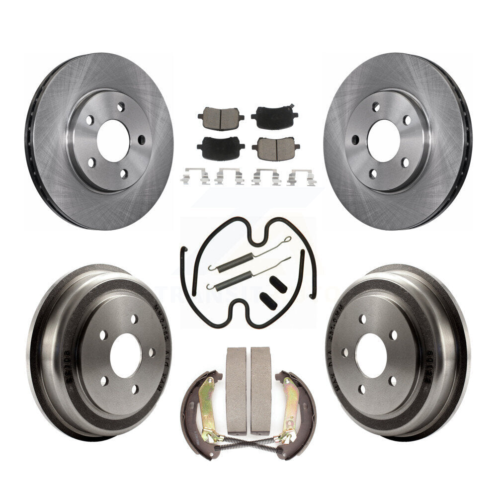 Rotors de frein à disque avant et arrière, tampons en céramique et Kit de tambour (7 pièces) pour Chevrolet Malib
