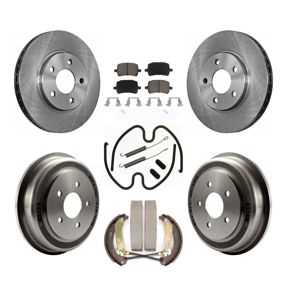 Rotors de frein à disque avant et arrière, tampons en céramique et Kit de tambour (7 pièces) pour Chevrolet Malib