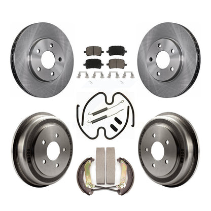 Rotors de frein à disque avant et arrière, tampons en céramique et Kit de tambour (7 pièces) pour Chevrolet Malib