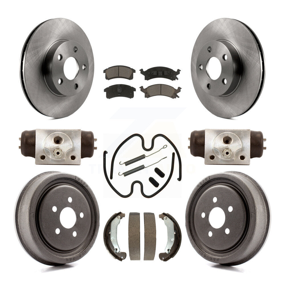 Kit de tambour de plaquettes en céramique de rotors de frein avant et arrière (9 pièces) pour Pontiac Sunfire Chevrole