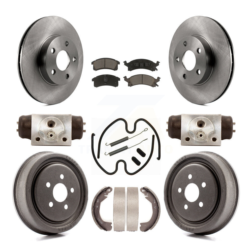 Rotors de frein à disque avant et arrière, Kit de tampons et de tambour en céramique (9 pièces) pour Chevrolet Cavalie