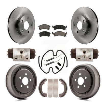 Rotors de frein à disque avant et arrière, Kit de tampons et de tambour en céramique (9 pièces) pour Chevrolet Cavalie