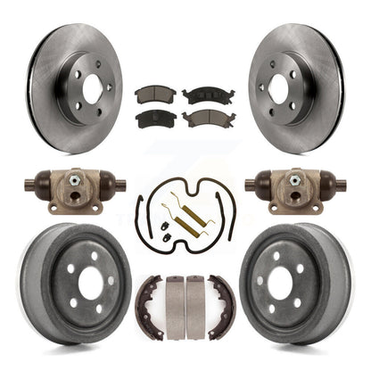 Rotors de frein à disque avant et arrière, plaquettes en céramique et Kit de tambour (9 pièces) pour Pontiac Sunfir