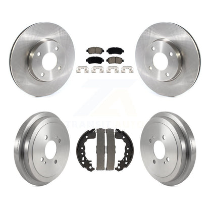 Rotors de frein à disque avant et arrière, plaquettes en céramique et Kit de batterie pour Nissan kick Versa