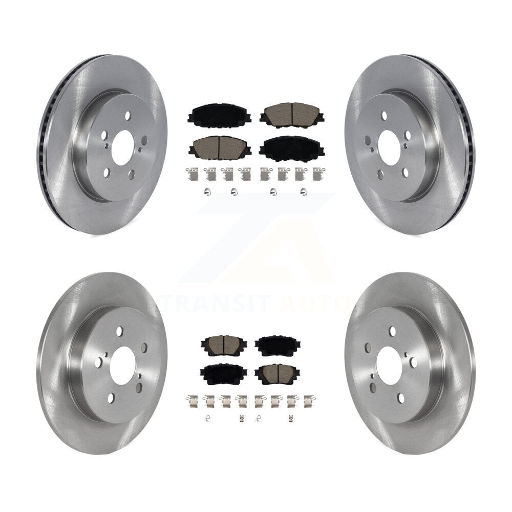 Kit de rotors de frein à disque avant et arrière et plaquettes en céramique pour Toyota Corolla K8C-103139