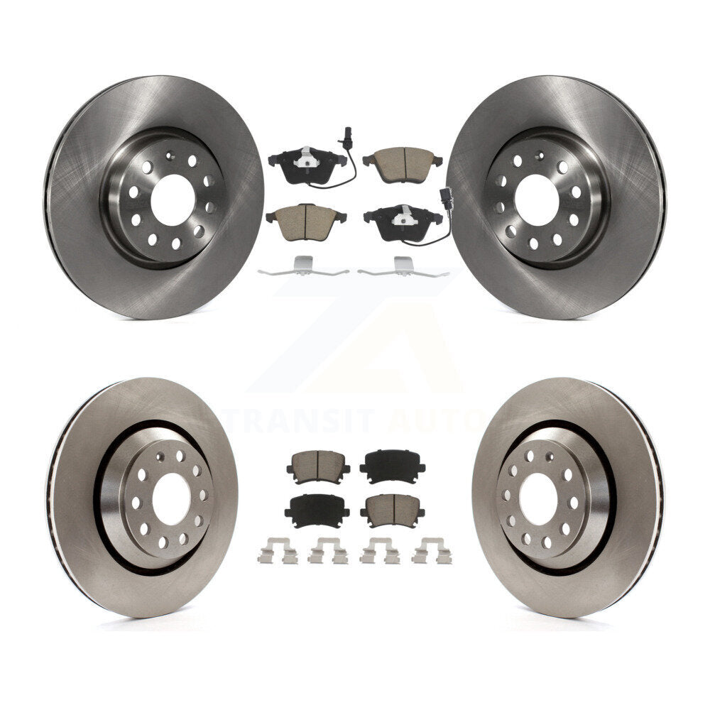 Kit de rotors de frein à disque avant et arrière et plaquettes en céramique pour Volkswagen CC R32