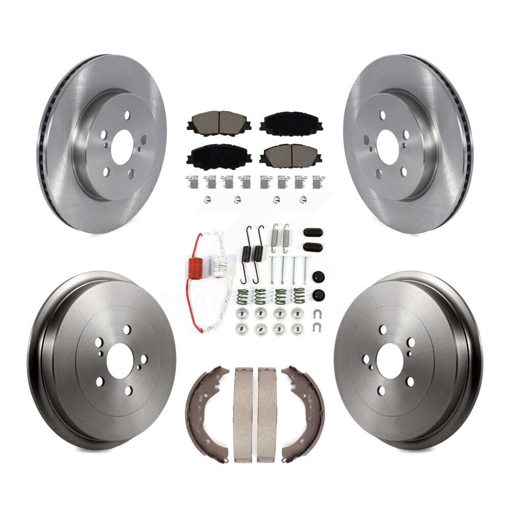 Kit de plaquettes et de tambour en céramique pour rotor de frein avant et arrière (7 pièces) pour Toyota Corolla 2019 2.0