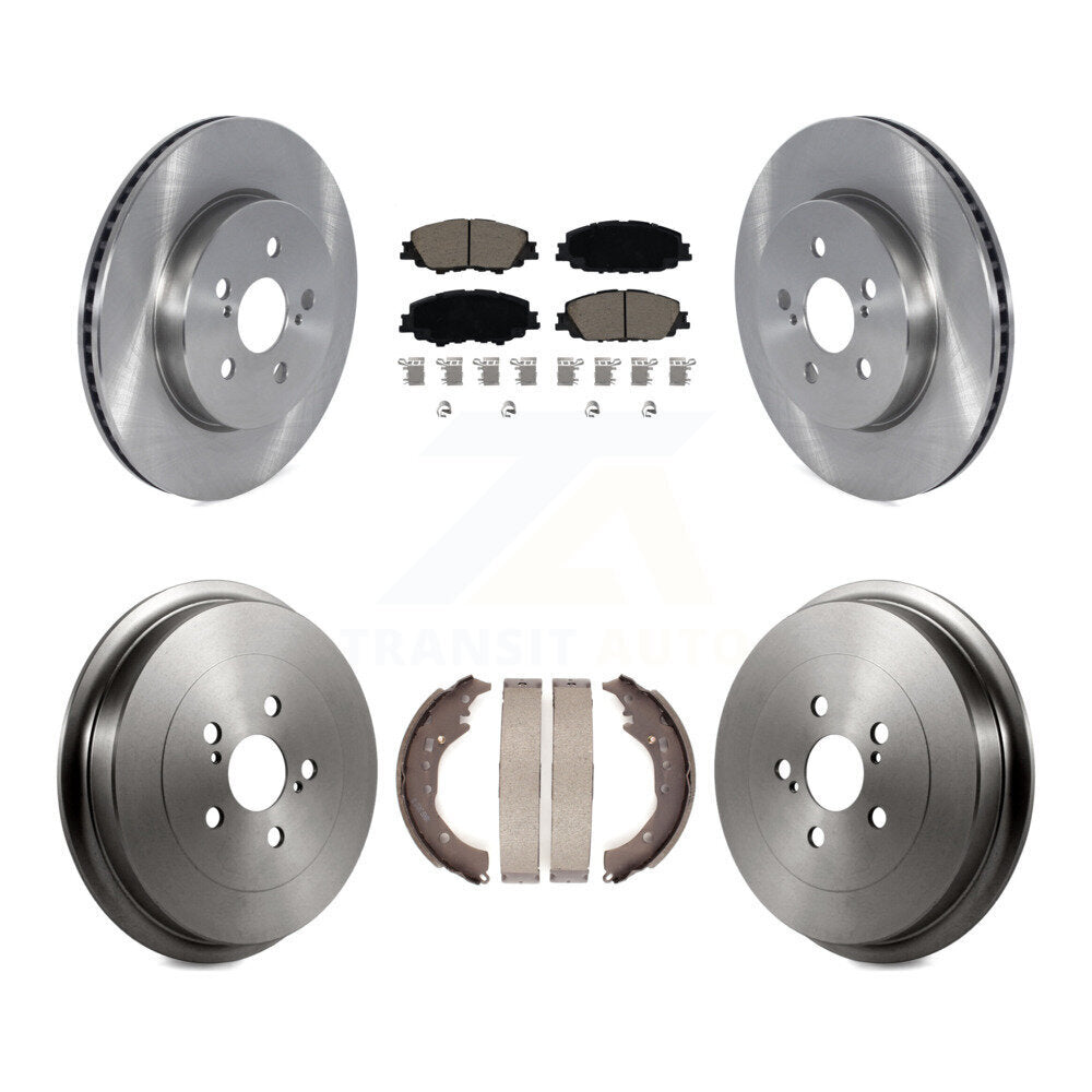 Rotors de frein à disque avant et arrière, tampons en céramique et Kit de tambour pour Toyota Corolla 2019 2.0