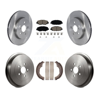 Rotors de frein à disque avant et arrière, tampons en céramique et Kit de tambour pour Toyota Corolla 2019 2.0