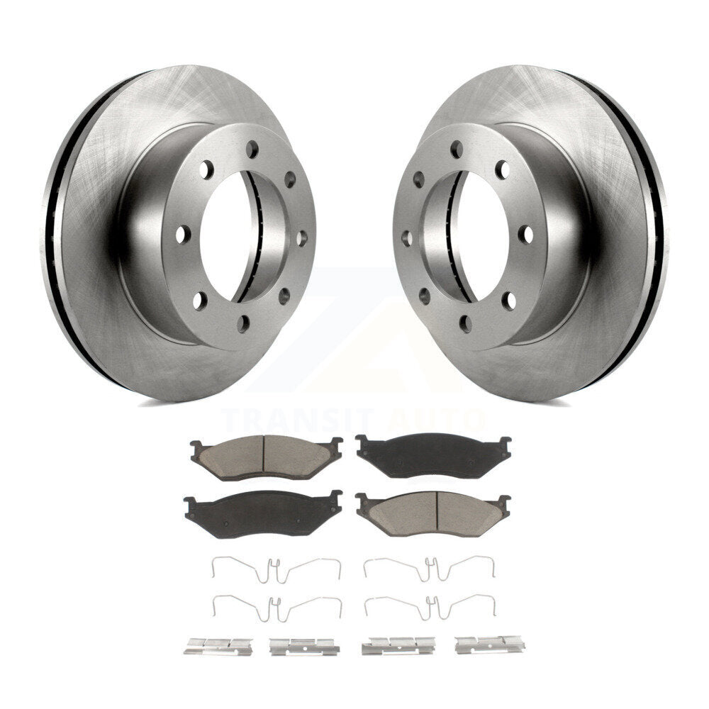 Rotors de frein avant et kit de plaquettes en céramique pour Ford F-450 Super Duty avec roue à 8 écrous