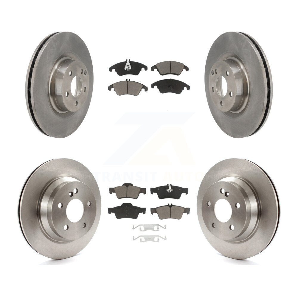Kit de rotors de frein avant et arrière et plaquettes en céramique pour Mercedes-Benz E400 Seda 2015-2016