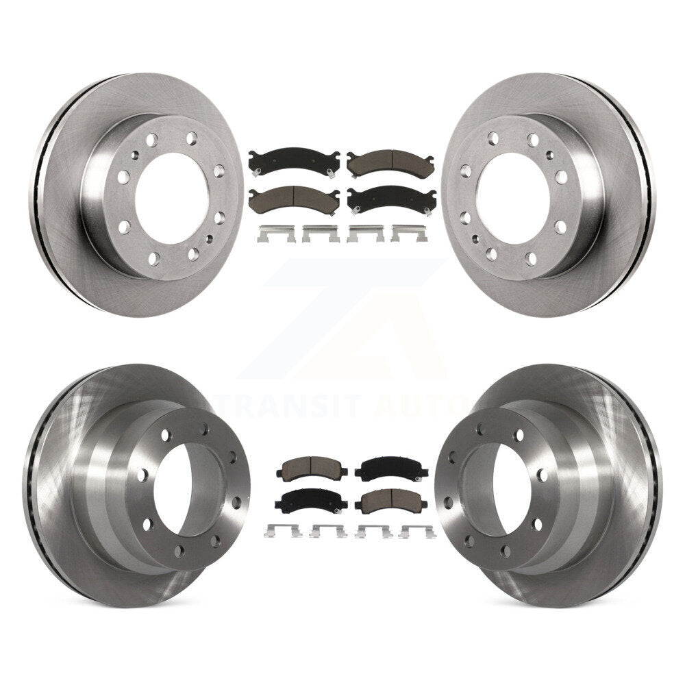 Kit de rotors de frein à disque avant et arrière et plaquettes en céramique pour Chevrolet Express 4500