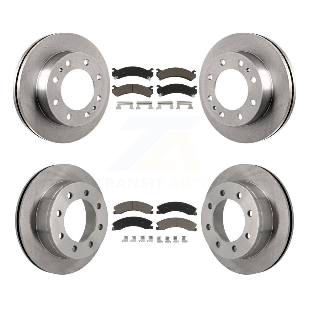 Kit de rotors de frein à disque avant et arrière et plaquettes en céramique pour Chevrolet Express 4500