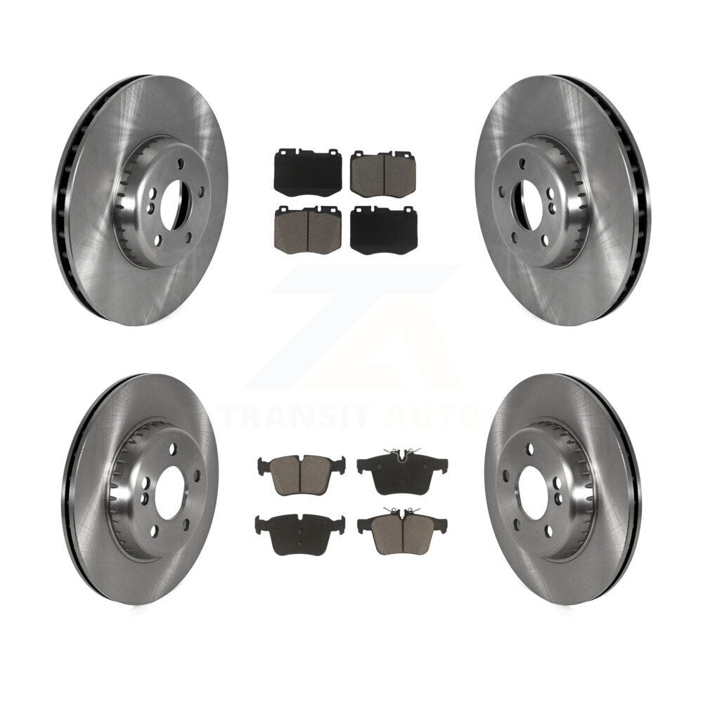 Rotors de frein à disque avant et arrière et Kit de plaquettes en céramique pour Mercedes-Benz C300 C400 C350