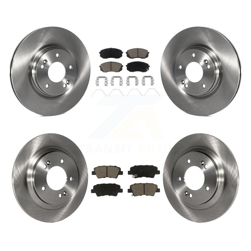 Rotors de frein à disque avant et arrière et Kit de plaquettes en céramique pour Hyundai Elantra GT Kia Forte