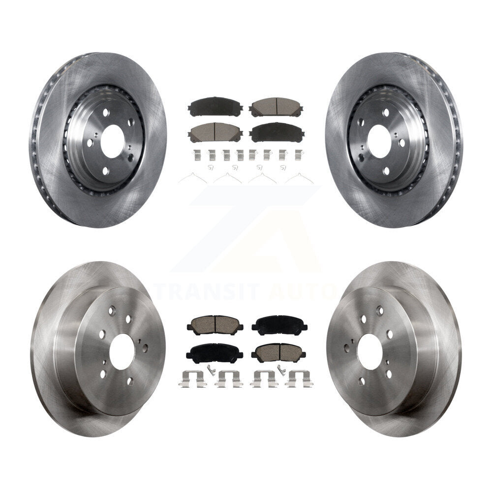 Kit de rotors de frein à disque avant et arrière et plaquettes en céramique pour Toyota Highlander