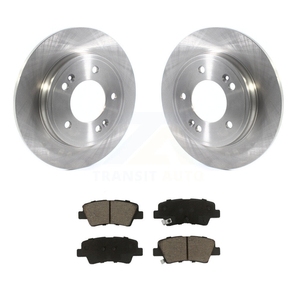 Rotors de frein à disque arrière et Kit de plaquettes en céramique pour Kia Forte Hyundai Veloster Forte